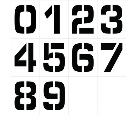 Stencil - Number Set - 0-9 - 12" - PMN12