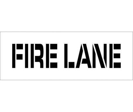 Stencil - Parking Lot - Fire Lane - 4X22 - PMS41