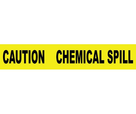 Tape - Barricade - Caution Chemical Spill - 3 Mil 3"X1000' - PT42