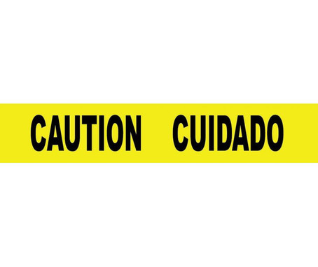 Tape - Barricade - Caution Cuidado - 3X1000Ft - 2 Mil - PT44-2ML