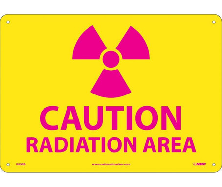 Graphic - Caution Radiation Area - 10X14 - .050 Rigid Plastic - R23RB