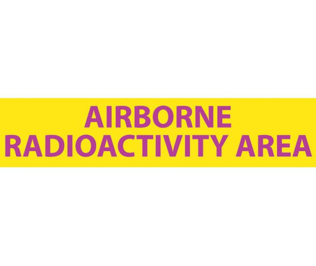 Radiation - Airborne Radioactivity - 1 3/4X8 - Lexan - RI11