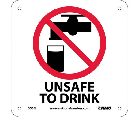 Unsafe To Drink (W/ Graphic) - 7X7 - Rigid Plastic - S55R