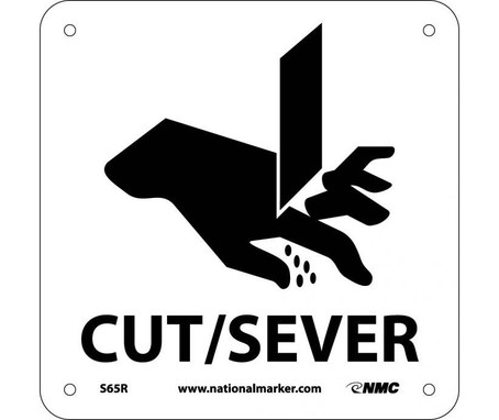 Cut/Sever (W/ Graphic) - 7X7 - Rigid Plastic - S65R