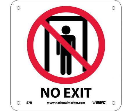 No Exit (W/ Graphic) - 7X7 - Rigid Plastic - S7R