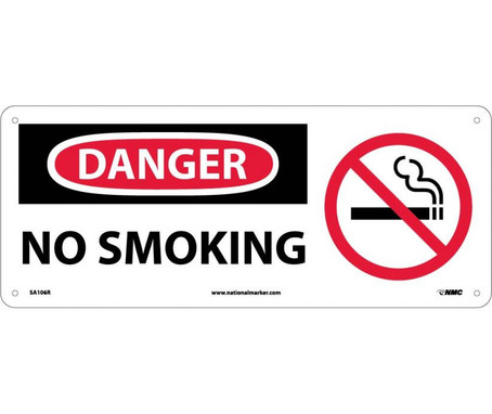 Danger: No Smoking (W/Graphic) - 7X17 - Rigid Plastic - SA106R