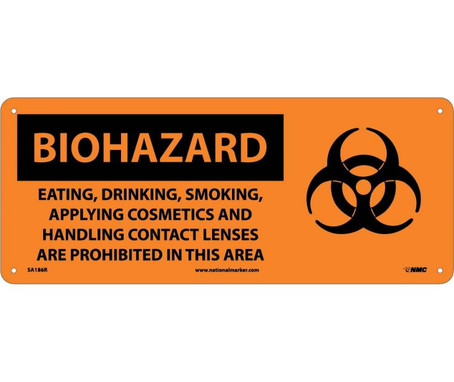 Biohazard - Eating Drinking Smoking Applying Cosmetics.. (W/Graphic) - 7X17 - Rigid Plastic - SA186R