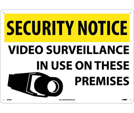 Security Notice: Video Surveillance In Use On These Premises - 14X20 - Rigid Plastic - SN20RC