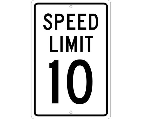 Speed Limit 10 - 18X12 - .063 Alum - TM18H