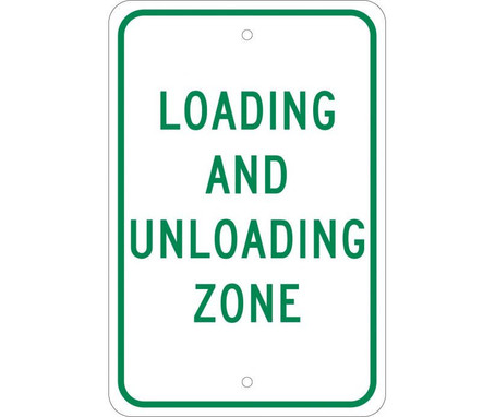 Loading And Unloading Zone - 18X12 - .080 Egp Ref Alum - TM61J