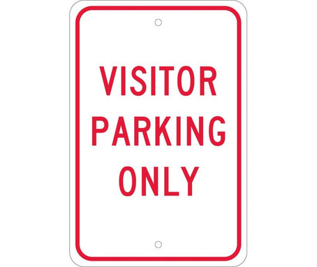 Visitor Parking Only - 18X12 - .080 Egp Ref Alum - TM7J