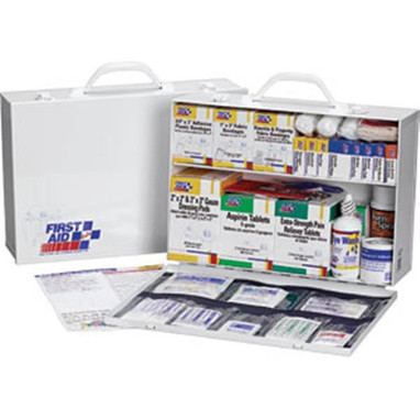 2-Shelf, 75-Person First Aid Station w/ 8-Pocket Liner - 245OP