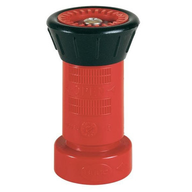 All-Fog Polycarbonate Fire Hose Nozzle, 1 1/2" NPSH, Fog/Shutoff, 78 gpm, Red, 1/Each - E15IPT