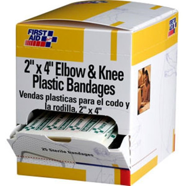 Elbow & Knee Plastic Bandage (Unitized Refill), 2" x 4", 25/Box - H109