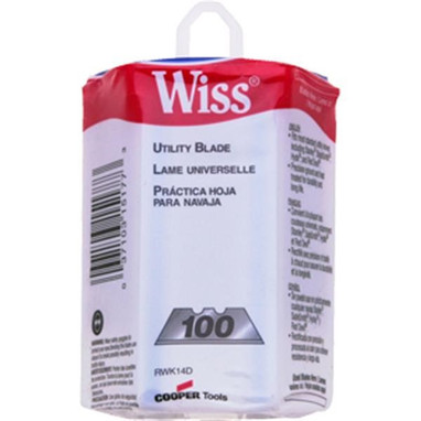 Wiss Utility Knife Replacement Blades, 100/Dispenser - RWK14D