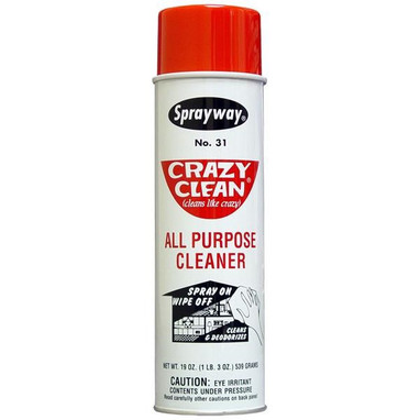 Sprayway Crazy Clean All Purpose Cleaner, 19 oz Aerosol, 12/Case - SW031