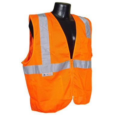 Radians Class 2 Vest Orange Mesh w/ Zipper - SV2ZOM