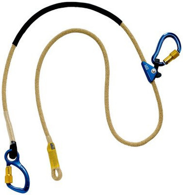 3M DBI-SALA Pole Climber's Adjustable Rope Positioning Lanyard - For Electrical/Hot Work Use 1234083 - Yellow - 8 ft