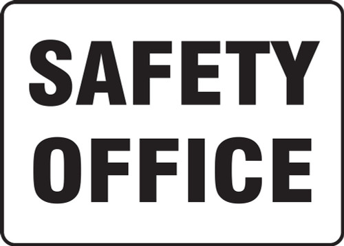 Contractor Preferred Safety Sign: Safety Office 14" x 20" Aluminum SA 1/Each - EADC571CA