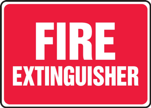 Contractor Preferred Safety Sign: Fire Extinguisher 10" x 14" Adhesive Vinyl (3.5 mil) 1/Each - EFXG588CS