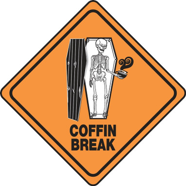 Halloween Signs: Coffin Break 4" x 4" PF-Cardstock 1/Each - HAL123