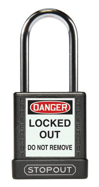 STOPOUT Plastic Body Aluminum Padlocks With Hardened Steel Shackle Brown Keyed Differently Shackle Clearance Ht.: 1 1/2" with Body Height 3" 1/Each - KDL884BR