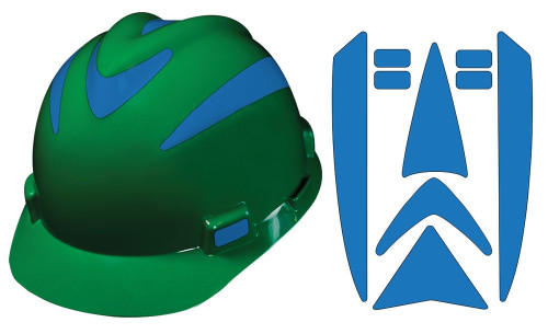 Viz-Kit Reflective Hard Hat Visibility Kits: MSA Brand Hard Hats Blue 10/Pack - LHTL672BU10