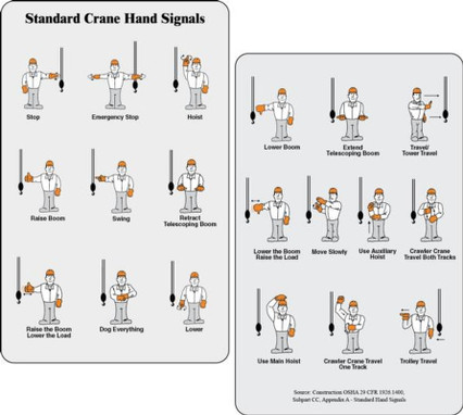 Wallet Card: Standard Crane Hand Signals Double-Sided 3 3/8" x 2 1/8" 25/Pack - LKC203SP