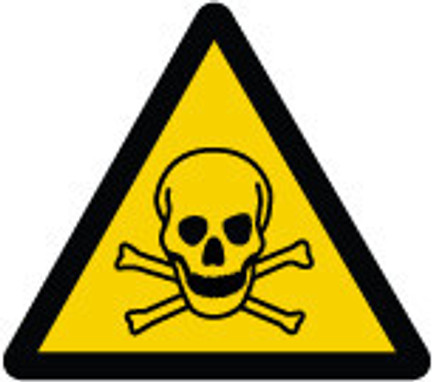 ISO Warning Safety Label: Toxic Material (2011) 2" Adhesive Dura-Vinyl 10/Pack - LSGW1542