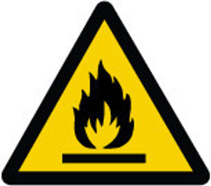 ISO Warning Safety Label: Fire Hazard (2011) 8" Adhesive Dura-Vinyl 1/Each - LSGW1848