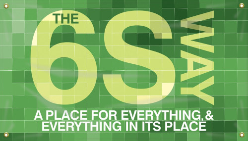 6S Motivational Banner: A Place For Everything , & Everything In It's Place 28" x 96" 1/Each - MBR599