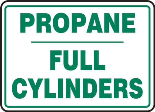 Cylinder Sign: Propane Cylinder Status Cylinder Status: FULL 10" x 14" Plastic 1/Each - MCPG543VP