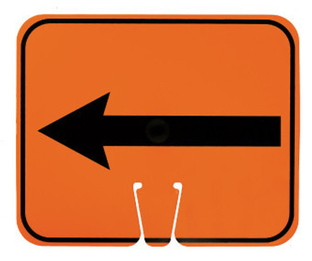 Safety Cone Signs - Left Arrow - 10.375 X 12.625 - CS4