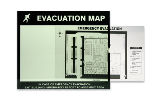 Evacuation & Severe Weather Map Holder Clear Inserts - DTA213