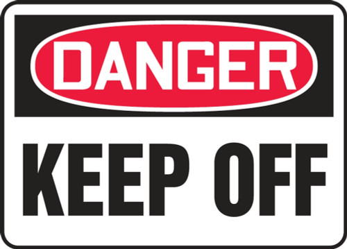 Contractor Preferred OSHA Danger Safety Sign: Keep Off 10" x 14" Aluminum SA 1/Each - EADM058CA 