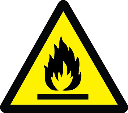 ISO Warning Safety Sign: Fire Hazard (2011) 6" Aluminum 1/Each - MISO359VA