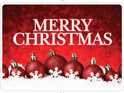 Holiday Sign Kit: Merry Christmas (Ornament) Kit: Sign Only 10" x 14" Plastic (.040") 1/Each - MKT201CPT