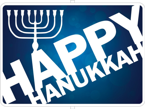 Holiday Sign Kit: Happy Hanukkah Kit: Sign Only 10" x 14" Plastic (.040") 1/Each - MKT202CPT