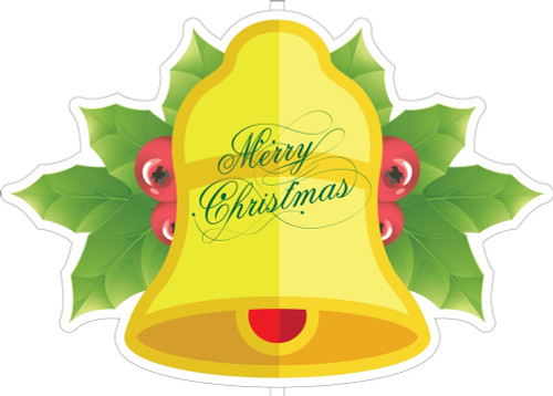 Holiday Sign Kit: Merry Christmas (Bell) Kit: Sign Only 10.5" x 14.7" Plastic (.040") 1/Each - MKT205CPT