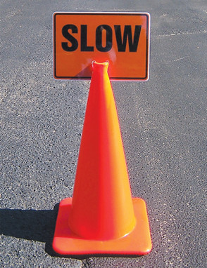 Cone Top Warning Sign: Lane Closed 10" x 14" - FBC730