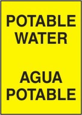 Bilingual Safety Signs: Potable Water 14" x 10" Aluminum 1/Each - MSPS534VA