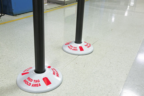 Stanchion Post Base Covers: Red Tag Hold Area - PRC456