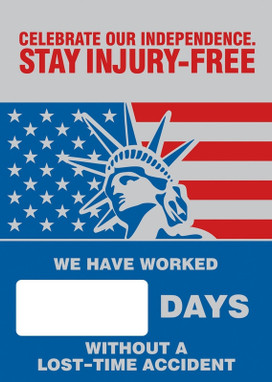 Digi-Day 3 Magnetic Faces: Celebrate Our Independence - Stay Injury-Free Magnetic Face Only 28" x 20" 1/Each - SCC724