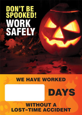Digi-Day 3 Magnetic Faces: Don't Be Spooked! Work Safely Magnetic Face Only 28" x 20" 1/Each - SCC726