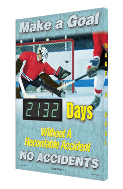 Digi-Day 3 Electronic Safety Scoreboards: Make A Goal - _ Days Without A Recordable Accident - No Accidents 28" x 20" - SCK132