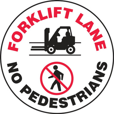 LED Sign Projector Lens Only: Forklift Lane - No Pedestrians English Lens Only - Projector Not Included 1/Each - VPL910LENS