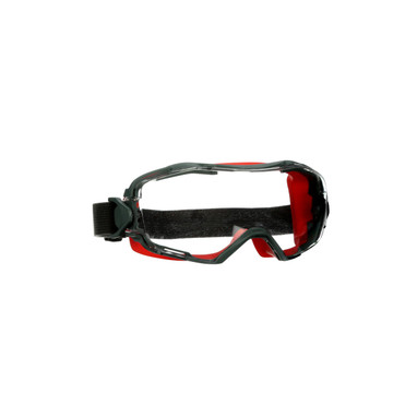 3M GoggleGear 6000 Series GG6001SGAF-RED Red Shroud Scotchgard Anti-Fog Coating Clear AF-AS Lens - Each