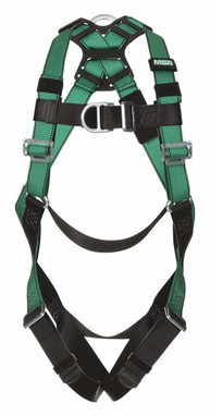 MSA V-FORM 10197431 Climbing Full Body Harness w/Qwik-Fit Leg Straps - Extra Small