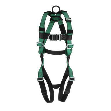 MSA V-FORM 10197438 Climbing/Positioning Full Body Harness w/Qwik-Fit Leg Straps - Super Extra Large