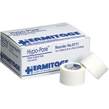 First Aid Tape, Hypoallergenic Paper, 1" x 10 yd, 12 Rolls/Box - M6005AC